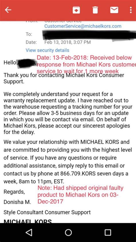 why is the michael kors website not working|Michael Kors service promise email.